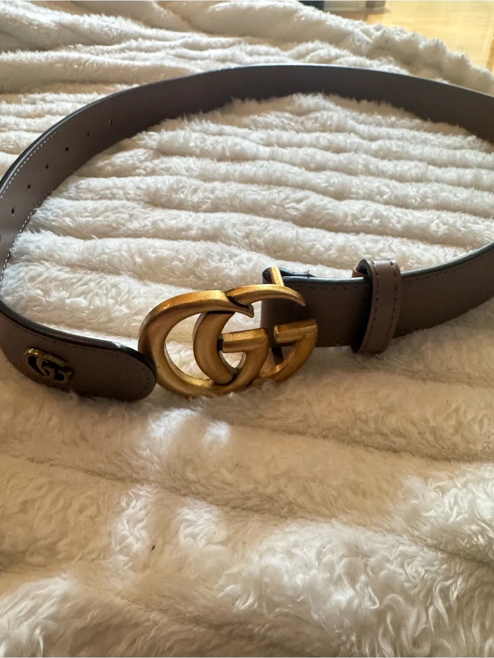 Women’s Tan Belt with Gold Hardware